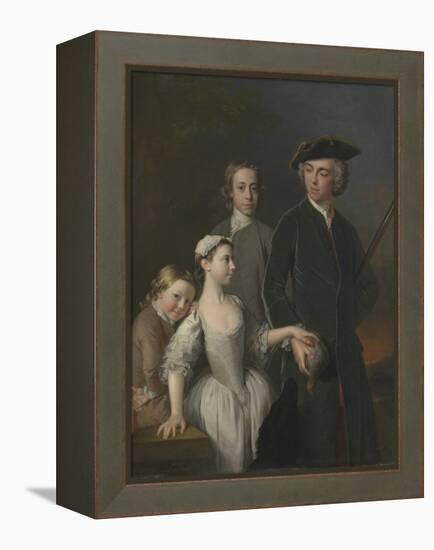 Thomas, 2nd Baron Mansel of Margam with His Blackwood Half-Brothers and Sister-Allan Ramsay-Framed Premier Image Canvas