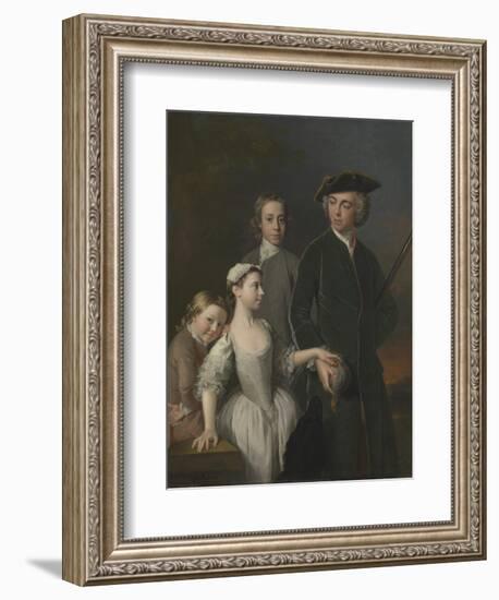 Thomas, 2nd Baron Mansel of Margam with His Blackwood Half-Brothers and Sister-Allan Ramsay-Framed Giclee Print