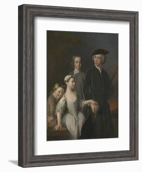 Thomas, 2nd Baron Mansel of Margam with His Blackwood Half-Brothers and Sister-Allan Ramsay-Framed Giclee Print