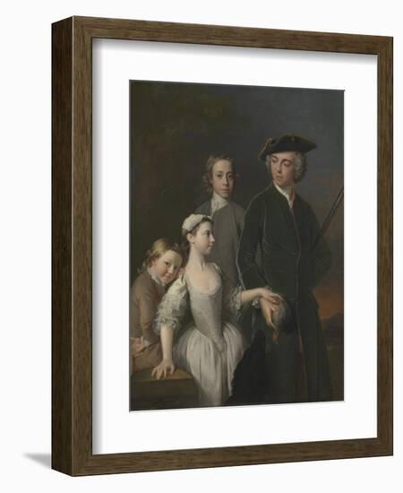 Thomas, 2nd Baron Mansel of Margam with His Blackwood Half-Brothers and Sister-Allan Ramsay-Framed Giclee Print