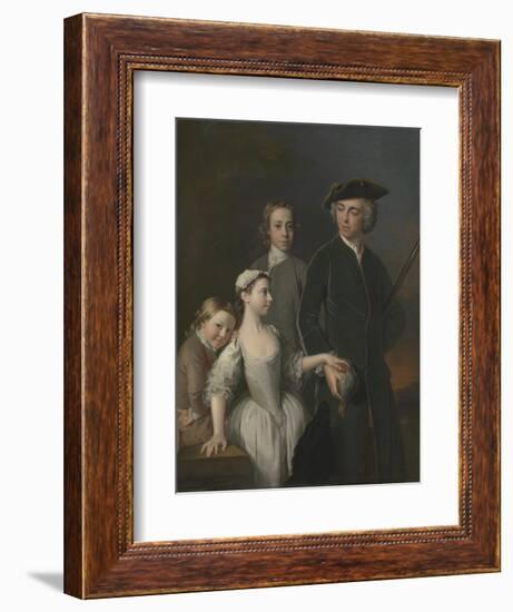 Thomas, 2nd Baron Mansel of Margam with His Blackwood Half-Brothers and Sister-Allan Ramsay-Framed Giclee Print