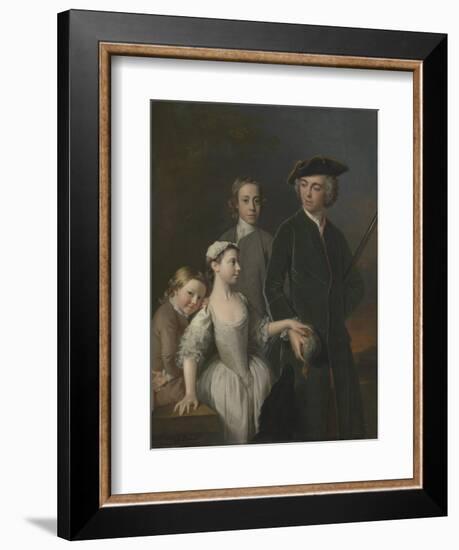 Thomas, 2nd Baron Mansel of Margam with His Blackwood Half-Brothers and Sister-Allan Ramsay-Framed Giclee Print