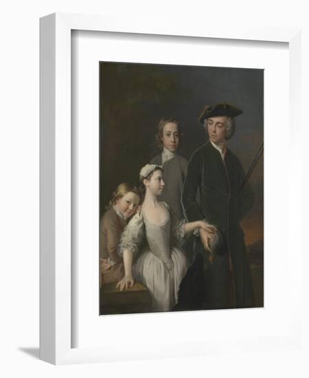 Thomas, 2nd Baron Mansel of Margam with His Blackwood Half-Brothers and Sister-Allan Ramsay-Framed Giclee Print