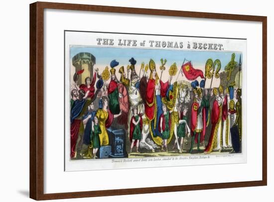 Thomas a Becket's Grand Entry into London…, 12th Century-null-Framed Giclee Print