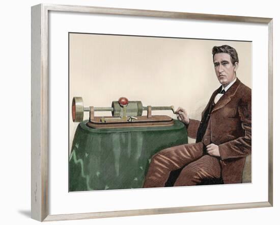 Thomas Alva Edison (1847-1931). American Inventor-Prisma Archivo-Framed Photographic Print