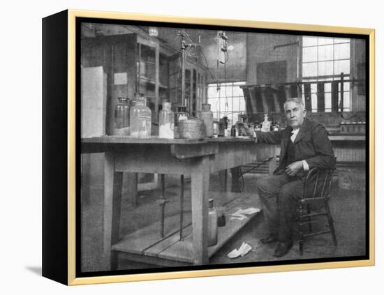 Thomas Alva Edison in His Workshop-null-Framed Premier Image Canvas