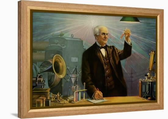 Thomas Alva Edison-null-Framed Stretched Canvas