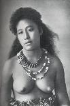 A Samoan girl, with chaplet of hibiscus flowers, 1902-Thomas Andrew-Framed Photographic Print