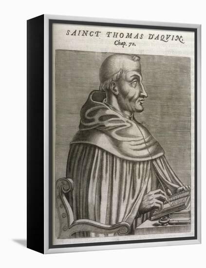 Thomas Aquinas Italian Theologian-Andre Thevet-Framed Stretched Canvas