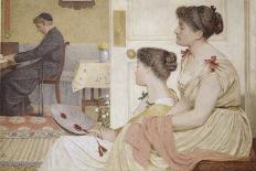 Drawing Room Scene with a Young Priest at the Piano-Thomas Armstrong-Giclee Print