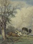 View of Harvesting near Warwick-Thomas Baker-Giclee Print
