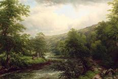 Fishing on the Dee, 1861-Thomas Baker-Framed Giclee Print