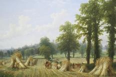 View of Harvesting near Warwick-Thomas Baker-Framed Giclee Print