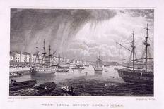 West India Docks, Poplar, London, C1830-Thomas Barber-Giclee Print