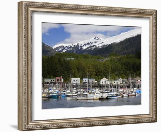 Thomas Basin Boat Harbor in Ketchikan, Southeast Alaska, United States of America, North America-Richard Cummins-Framed Photographic Print