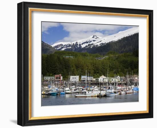 Thomas Basin Boat Harbor in Ketchikan, Southeast Alaska, United States of America, North America-Richard Cummins-Framed Photographic Print