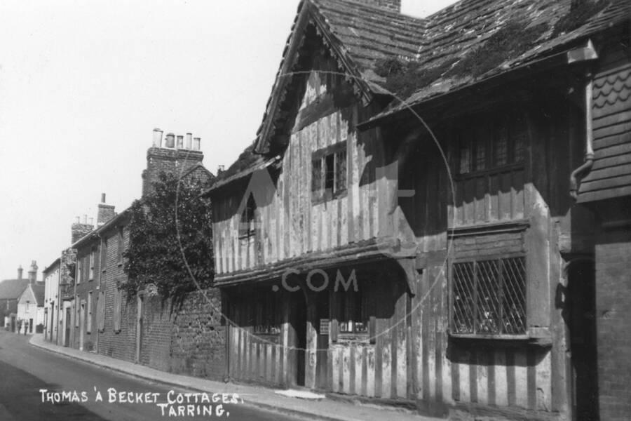 Thomas Becket Cottages Tarring Worthing West Sussex C1900s