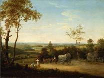 Conestoga Wagon on the Pennsylvania Turnpike, 1816-Thomas Birch-Framed Giclee Print