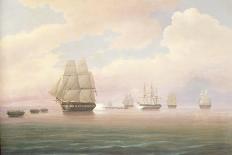 Commodore Perry at the Battle of Lake Erie-Thomas Birch-Giclee Print