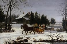 Sleigh in Winter, 1832-Thomas Birch-Giclee Print