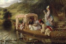 Reflections, 1873 (Ladies in a boat)-Thomas Brooks-Framed Giclee Print