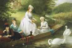 The Thames Swans-Thomas Brooks-Framed Giclee Print