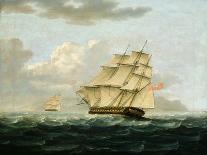The Morning after the Action with the American United States Frigate, President-Thomas Buttersworth-Giclee Print
