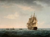 A Smuggler Chased by a Brig, 19Th Century (Oil on Canvas)-Thomas Buttersworth-Giclee Print