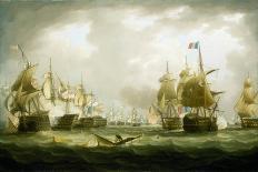 The Battle of Trafalgar, 21 October 1805, Beginning of the Action, Early 19Th Century (Oil on Canva-Thomas Buttersworth-Giclee Print