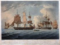 A British Frigate in Pursuit of a French Frigate-Thomas Buttersworth-Framed Giclee Print