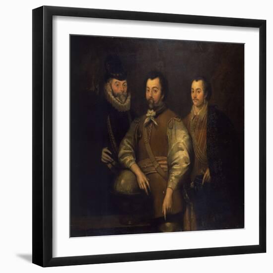 Thomas Cavendish, Sir Francis Drake and Sir John Hawkins, 17Th Century (Oil on Canvas)-Unknown Artist-Framed Giclee Print