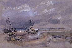 Coastal Landscape with Beached Fishing Boats, 1820-Thomas Churchyard-Giclee Print