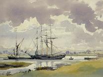 Shipping at Anchor, Woodbridge, Suffolk-Thomas Churchyard-Giclee Print