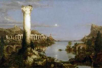 The Course of the Empire Destruction  by Thomas Cole   Giclee Canvas Print Repro