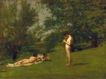 Study for the Swimming Hole, 1883-Thomas Cowperthwait Eakins-Photographic Print