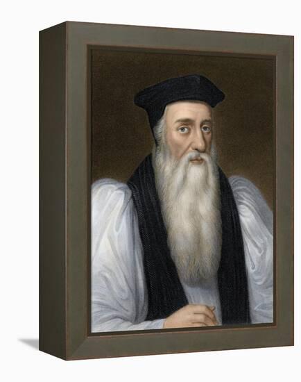 Thomas Cranmer, Archbishop of Canterbury, Executed for Heresy under Mary I-null-Framed Premier Image Canvas