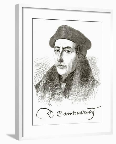 Thomas Cranmer, from 'The National and Domestic History of England' by William Hickman Smith…-null-Framed Giclee Print