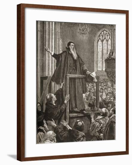 Thomas Cranmer's (1489-1556) Last Testimony-null-Framed Giclee Print