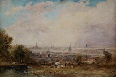 A Distant View of Birmingham, 1825-1830 (Oil on Panel)-Thomas Creswick-Giclee Print