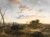 Evening, the West Still Glimmers with the Streaks of Day, 1850 (Oil on Canvas)-Thomas Creswick-Giclee Print