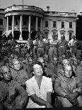 First Lady Eleanor Roosevelt with a Large Group of US Soldiers-Thomas D. Mcavoy-Photographic Print