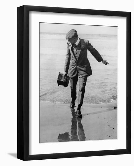 Thomas E. Grant in Biarritz, 1910-Thomas E. & Horace Grant-Framed Photographic Print