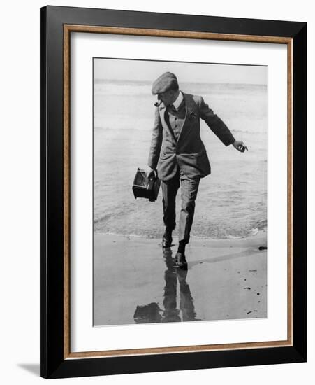 Thomas E. Grant in Biarritz, 1910-Thomas E. & Horace Grant-Framed Photographic Print