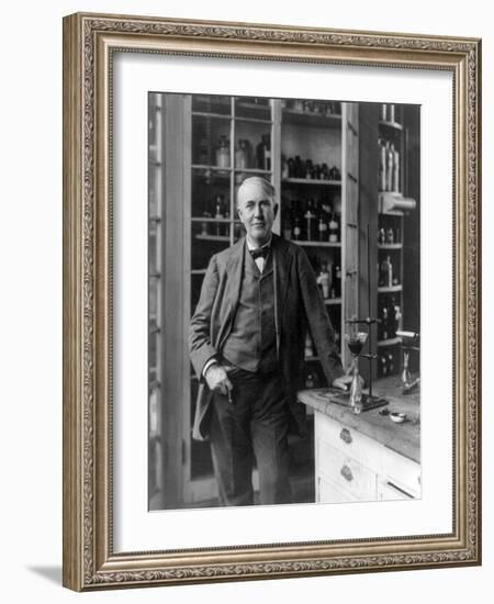 Thomas Edison, American Inventor-Science Source-Framed Giclee Print