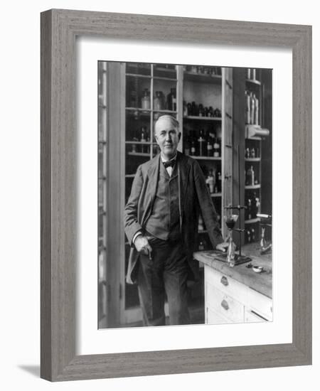 Thomas Edison, American Inventor-Science Source-Framed Giclee Print