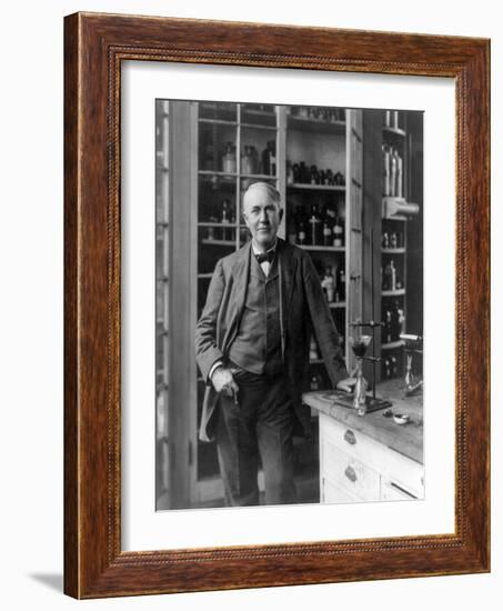 Thomas Edison, American Inventor-Science Source-Framed Giclee Print