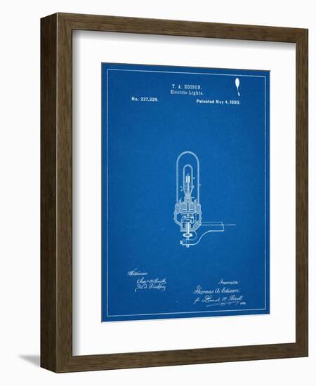 Thomas Edison Light Bulb Patent-null-Framed Premium Giclee Print