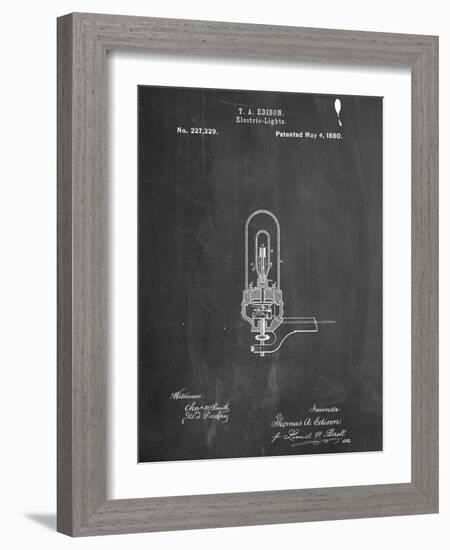 Thomas Edison Light Bulb Patent-null-Framed Art Print