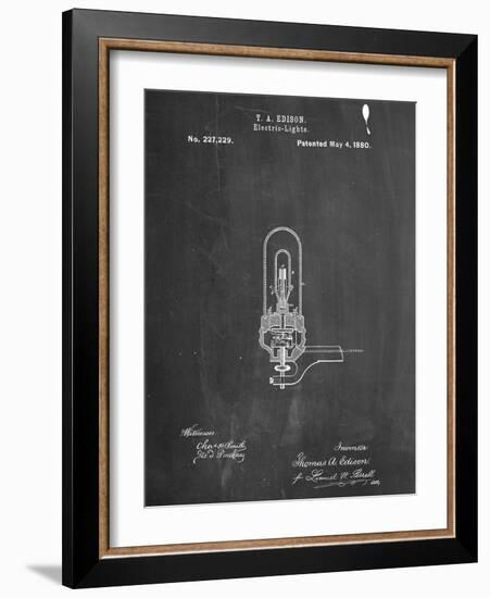 Thomas Edison Light Bulb Patent-null-Framed Art Print