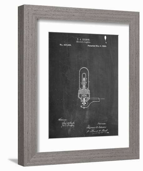 Thomas Edison Light Bulb Patent-null-Framed Art Print